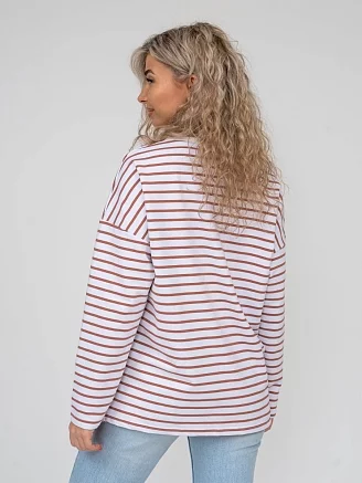 Женский лонгслив мод.1688/3* / Коричневый