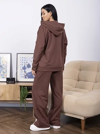 Женский костюм с брюками мод.2254 / коричневый
