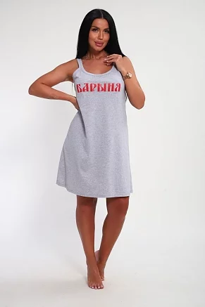 Женская ночная сорочка 85683 / серый
