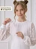 Детская школьная блузка Галстук длинный рукав №4