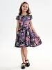 Детское платье "Птичка" / Тропики розовые №9