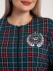 Женский халат Клетка 525 / Зеленый №3