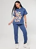 Женский костюм с брюками Рубина / темно-синий