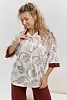 Женский костюм с брюками 37044 / бордо №23
