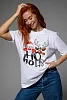 Футболка унисекс 8525 / дедМ и олень+белый №3