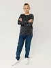 Детский лонгслив "Буквы" / Серый арт. дк69бс №4