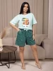 Женская пижама с шортами мод.2296/2 / Мятный №2