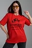 Женская футболка 8552 / красный+злая №13