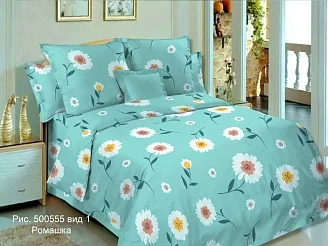 Постельное белье бязь Ф-ка Красная талка / рис.500565 Ромашка, бирюза
