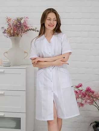 Халат медицинский женский М-022 Тиси / белый