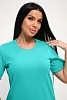 Женская пижама с шортами из рибаны / Зеленый №12