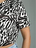 Женский кроп топ Афина / Зебра кофе №6