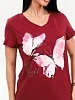 Женская футболка Поликсена / бордовый №7