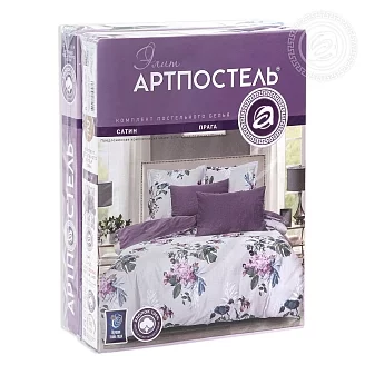 Постельное белье сатин Россия / Прага фиолетовая