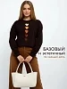 Женский свитшот оверсайз С18 / Коричневый (сердца) №3