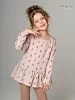 Детский костюм с легинсами Алиса / полосатые цветочки, тауп №1