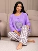 Женский костюм с брюками мод.2334/1 / Сиреневый