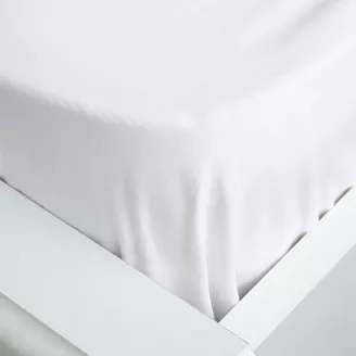 Простыня на резинке "Soft Silver" / Альпийский снег