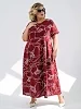Женское платье "Маки" 2331-К / Бордовый №7