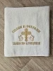 Полотенце махровое с вышивкой "Спаси и сохрани" / белое