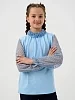Детская блузка "Кайли" длинный рукав / Голубой №6