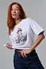 Женская футболка 8580/1 унисекс / белая+королевна №11