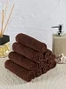 Набор махровых салфеток 10 шт 30x30 / шоколадный №2
