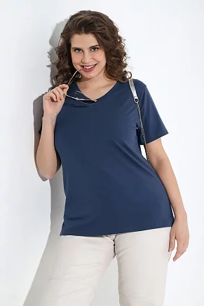Женская футболка Базис-5 / индиго
