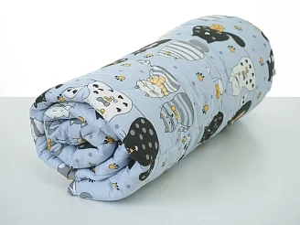 Одеяло детское "Овечья шерсть" бязь 450 гр/м2 / Котики