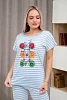 Пижама женская Fruits&bikes / голубой №7