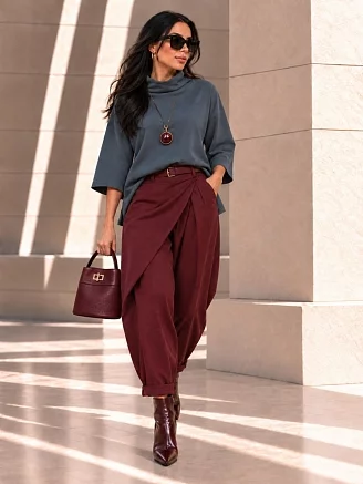 Женский лонгслив Лавиния / темно-серо-голубой