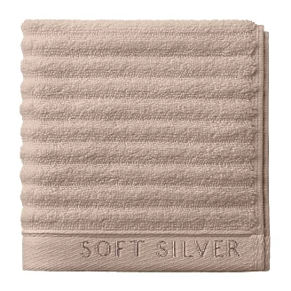 Салфетка махровая "Soft Silver" / 30/30 Песчаный берег (тубус)