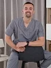 Костюм медицинский мужской М-173 Тиси / графит №2