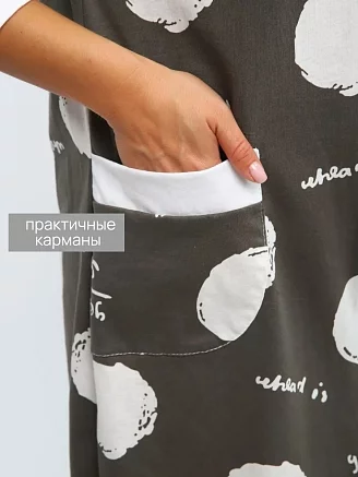 Женский халат на молнии С-006 / Шары
