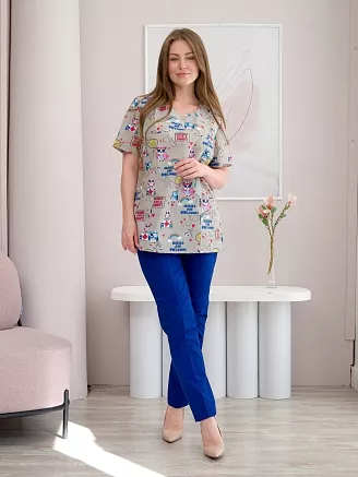 Костюм медицинский женский М-180П Тиси / М-1 василек