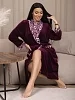 Женский халат на запах мод.2284/2 / Бордо №4