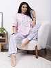 Женский костюм с брюками мод.2239 / Розовый