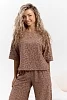 Женский костюм с брюками 37035 / коричневый №22