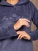 Женский костюм с брюками мод.2303 / Серо-синий №6