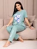 Женский костюм с брюками мод.2268/2 / Ментол №7