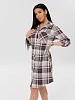 Женский халат Х-150(К) / Голубой (клетка) №2