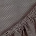 Простыня детская на резинке трикотаж / Горошек на коричневом