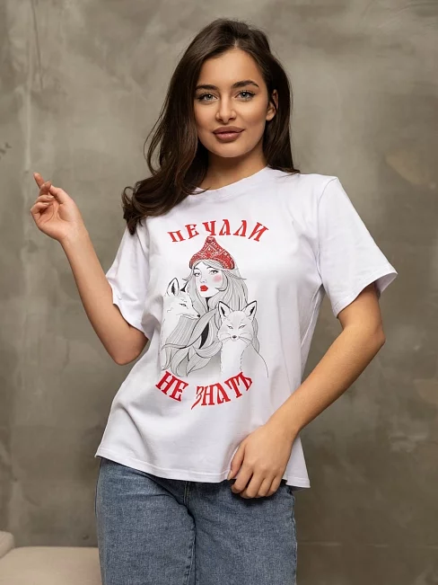 Женская футболка мод.2157 / Белый