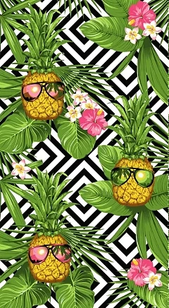 Полотенце банное вафельное / Ананас