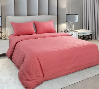 Постельное белье Comfy Satin страйп / Терракотовый