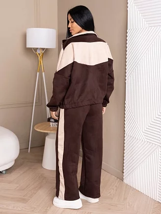 Женский костюм с брюками мод.2229 / Коричневый