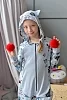 Детский комбинезон Кигуруми "Белые ночи" 1256-Р/К / Серый №1