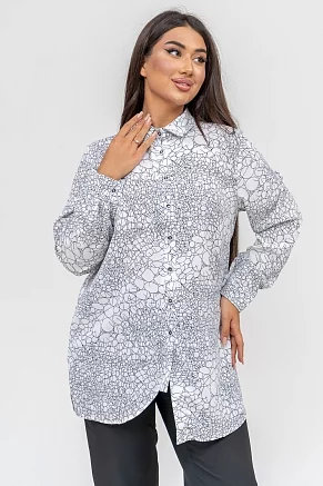 Женский костюм с брюками 31858 / белый