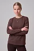 Женский лонгслив 14547У оверсайз / шоколад №1