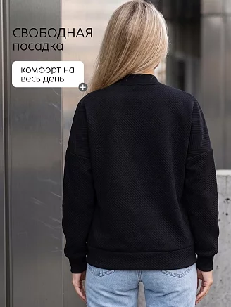 Женский бомбер 20693 / черный